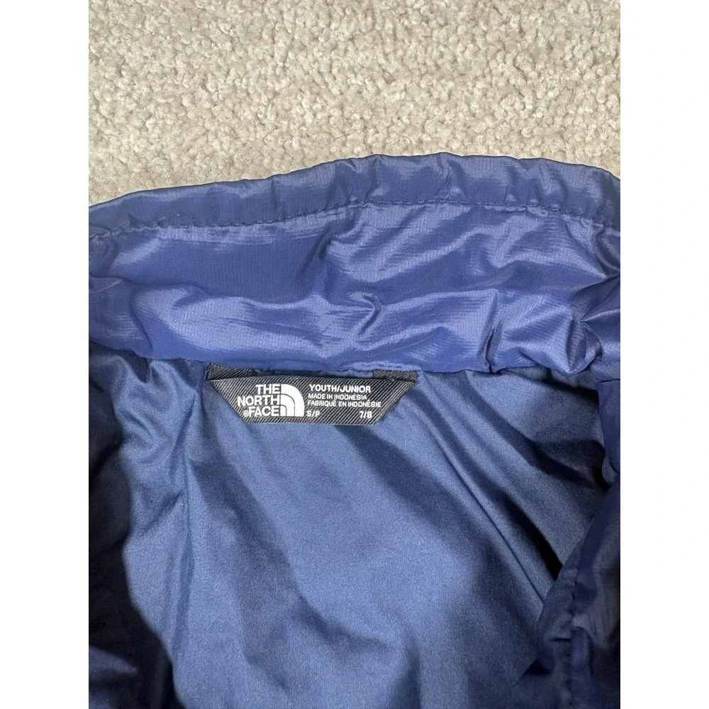 The North Face Youth Thermoball Eco Quilted Puffer Jacket Navy Blue Size S 7/8